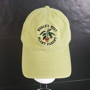 Mad Engine WORLD'S BEST PLANT PARENT Green Baseball Hat Embroidered Cap Adult OS